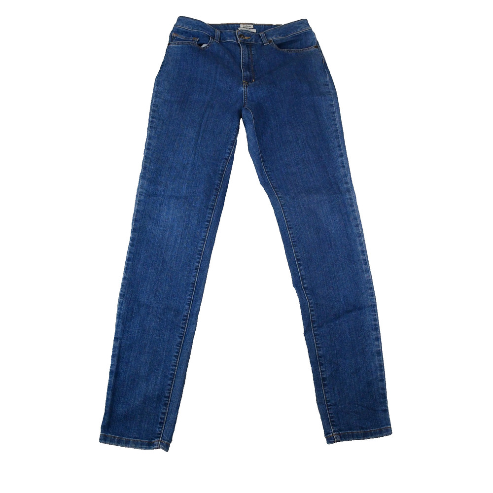 LL Bean Jean Womens 10 Tall (29x32) Classic Straight Fit Medium Wash Stretch